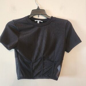 Love j black cropped top size womens medium